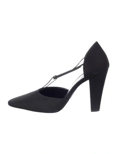Pre-owned Totême T-strap Pumps In Black/blue