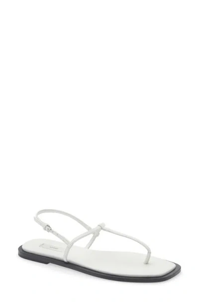 Totême T-strap Leather Sandals In White