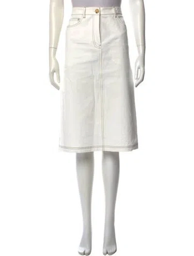 Pre-owned Totême Tumbled Knee-length Skirt In White