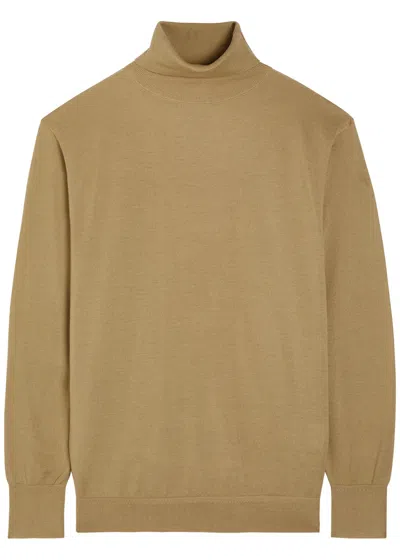 Totême Toteme Turtle-neck Fine-knit Wool Jumper In Neutral