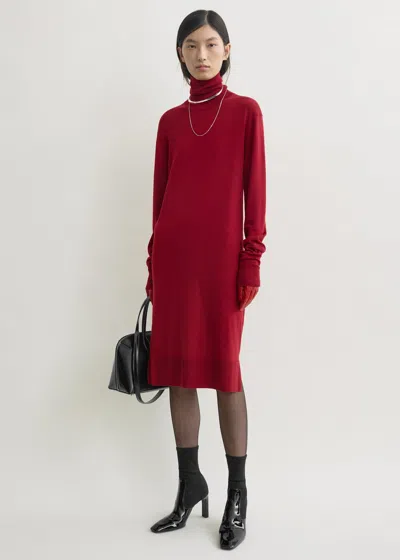 Totême Turtleneck Dress Red