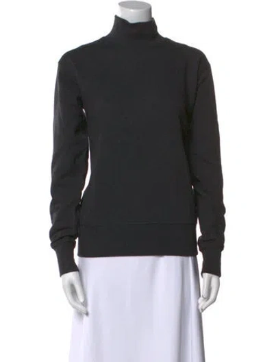 Pre-owned Totême Turtleneck Long Sleeve Sweatshirt In Black
