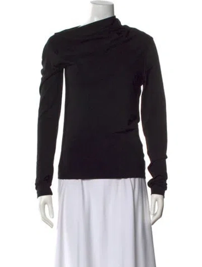Pre-owned Totême Turtleneck Long Sleeve Top In Black