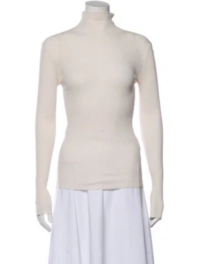 Pre-owned Totême Turtleneck Long Sleeve Top In Gray