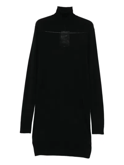 Totême Turtleneck Midi Dress In Black