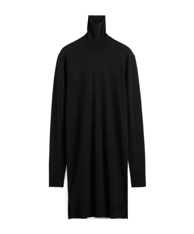 Totême Turtleneck Midi Dress In Black