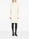 Totême Turtleneck Midi Knitted Dress In White