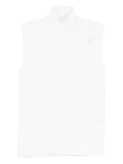 Totême Top Mit Rollkragen In White