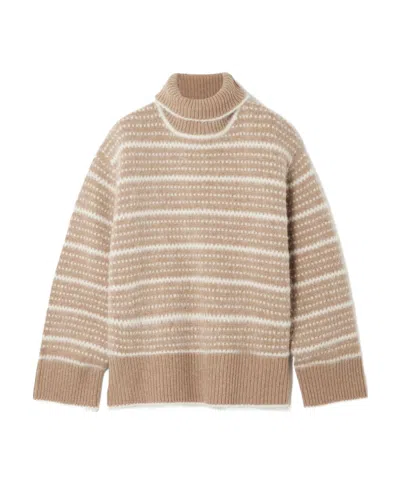 Totême Scandi Wool-blend Turtleneck Sweater In Brown