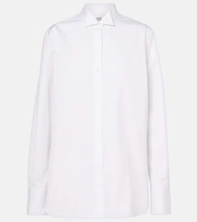 Totême Toteme Womens White Tuxedo Spread-collar Organic-cotton Shirt