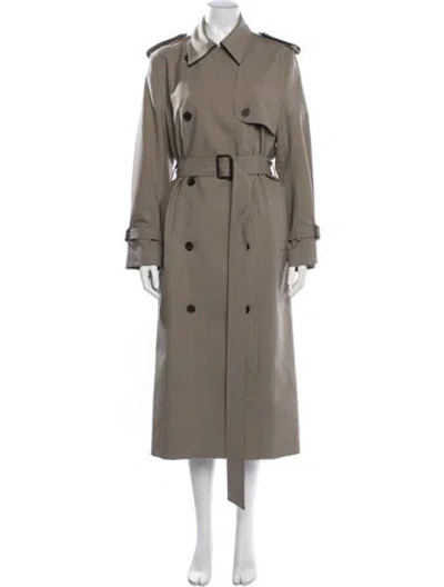 Pre-owned Totême Tweed Pattern Trench Coat In Neutrals