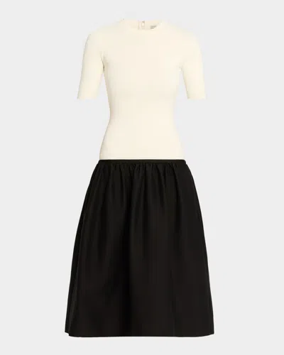 Totême Twinflower Drop-waist Midi Dress In Animal Print