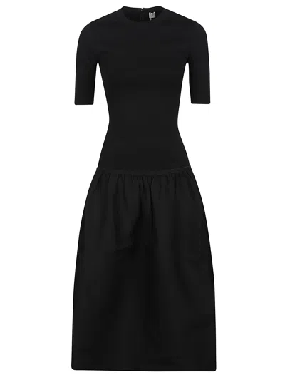 Totême Twinflower Tee Dress In Black