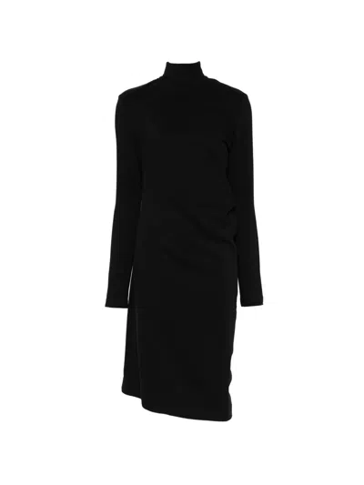 Totême Twist High-neck Dress In Black