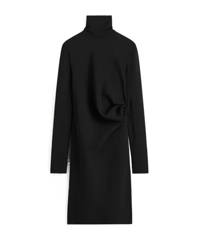 Totême Twist High-neck Dress In Black