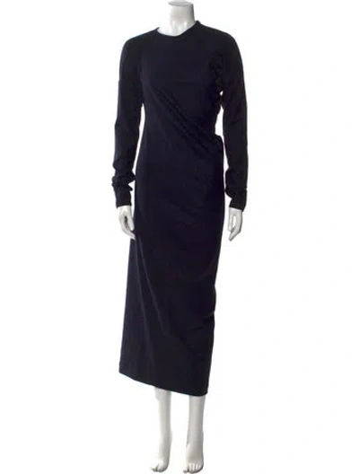 Pre-owned Totême Twisted Flannel Dress Long Dress In Black