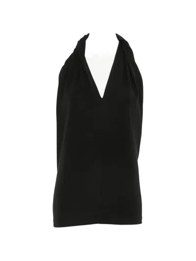 Totême Toteme Sleeveless Halterneck Top In Black