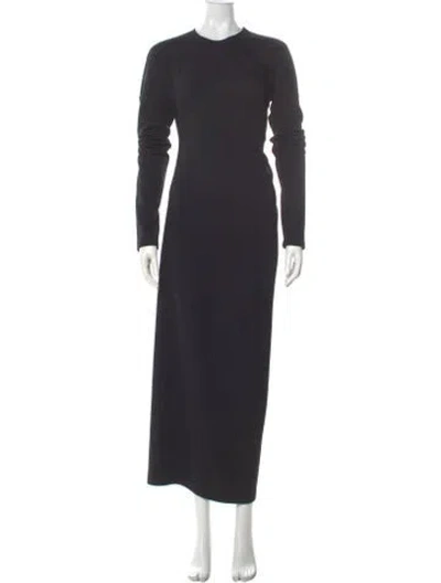 Pre-owned Totême Twisted Jersey Dress Long Dress In Gray