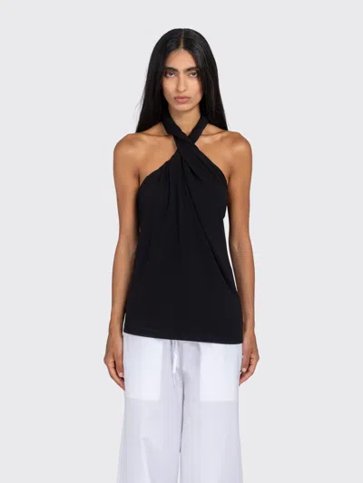 Totême Twisted Jersey Halter Top In Black