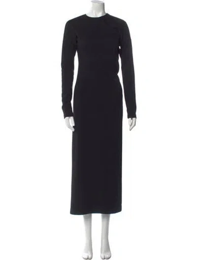 Pre-owned Totême Twisted Jersey Long Dress In Black