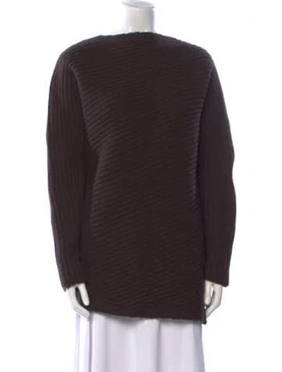 Pre-owned Totême Twisted Rib Knit Wool Sweater W/ Tags In Brown
