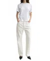 Totême Twisted Seam Denim Full Length In Off-white In White
