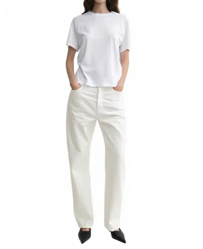 Totême Twisted Seam Denim Full Length In Off-white