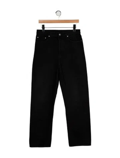Pre-owned Totême Twisted Seam Denim Full Length Straight Leg Jeans In Black