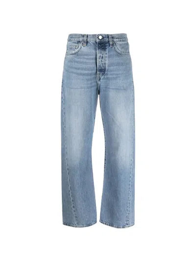 Totême Twisted Seam Denim Full Length Worn Blue Jeans