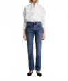 Totême Twisted Seam Denim In Washed Blue In Blue