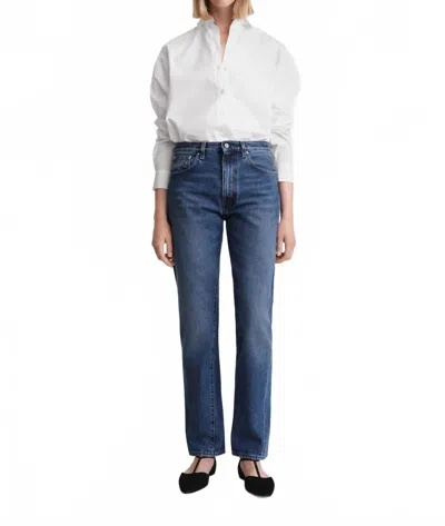 Totême Twisted Seam Denim In Washed Blue