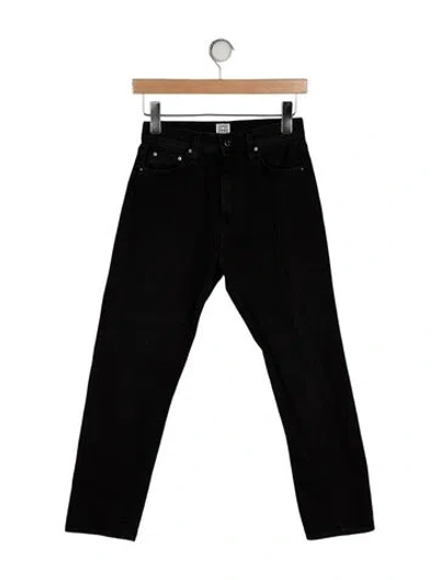 Pre-owned Totême Twisted Seam Denim Straight Leg Jeans In Black