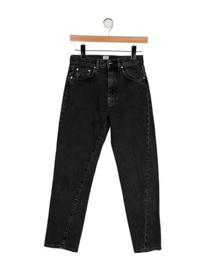 Pre-owned Totême Twisted Seam Denim Straight Leg Jeans In Black