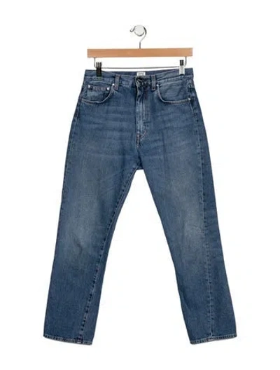 Pre-owned Totême Twisted Seam Denim Straight Leg Jeans In Blue