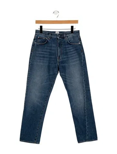 Pre-owned Totême Twisted Seam Denim Straight Leg Jeans In Blue