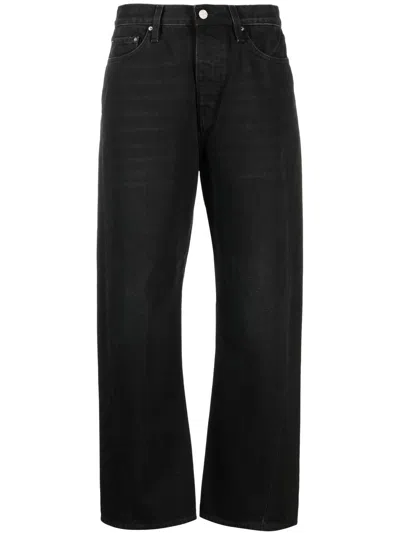 Totême Twisted Seam Full Length Denim Pants In Black