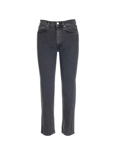 Totême Twisted Seam Slim-fit Jeans In Gray