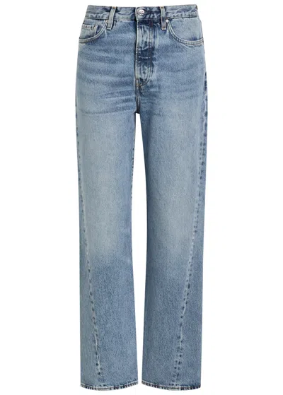 Totême Toteme Twisted-seam Straight-leg Jeans In Blue