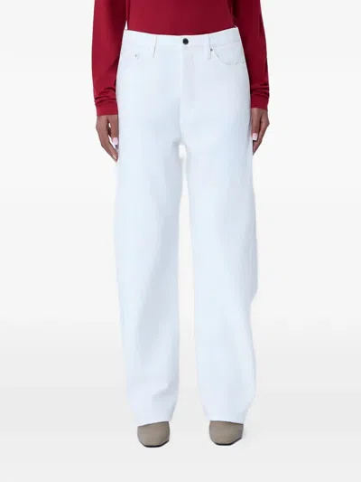 Totême Twisted-seam Straight-leg Jeans In White