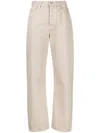 Totême Twisted Seam Mid Rise Denim Jeans In Neutrals