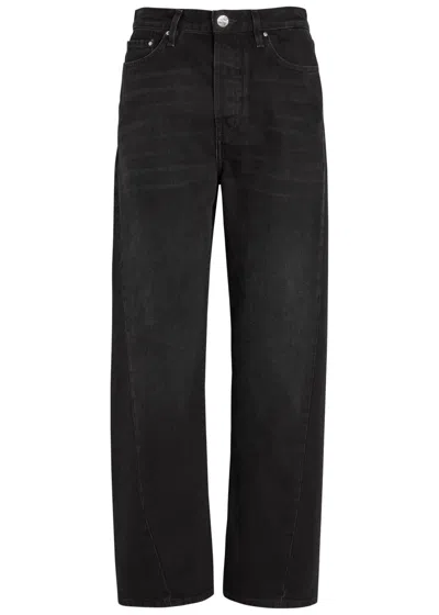 Totême Toteme Twisted Seam Straight-leg Full Length Jeans In Black