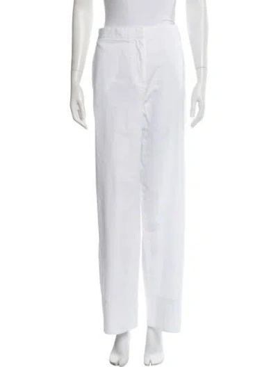 Pre-owned Totême Twisted Seam Trousers Wide Leg Pants In White