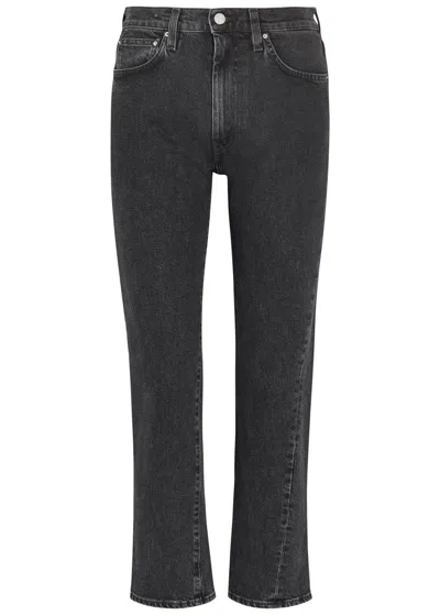 Totême Toteme Twisted Straight-leg Jeans In Gray