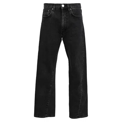 Totême Twisted Straight-leg Jeans In Black Cotton