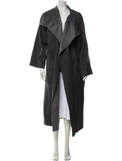 Pre-owned Totême Two-tone Signature Wool Coat In Grey