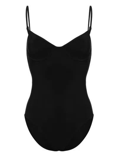 Totême Underwire Half-cup Swimsuit In Black
