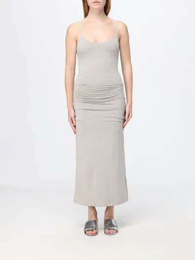 Totême Toteme U-neck Slim Fit Jersey Midi Sheath Dress With Thin Straps In Grey
