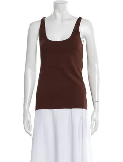 Pre-owned Totême Urda Scoop Neck Top In Brown
