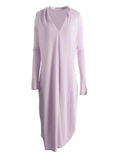 Totême V-neck Long-sleeve Midi Dress In Pink