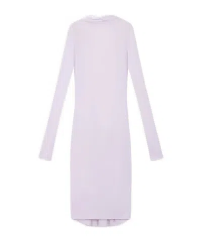 Totême V-neck Long-sleeve Midi Dress In Purple